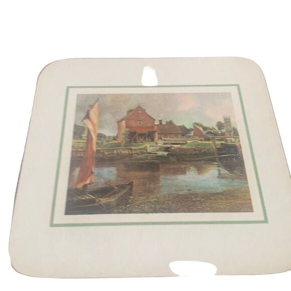 Vintage Clover Leaf Set of 6 Table Mats Coasters Constable Prints With Box - Picture 7 of 15